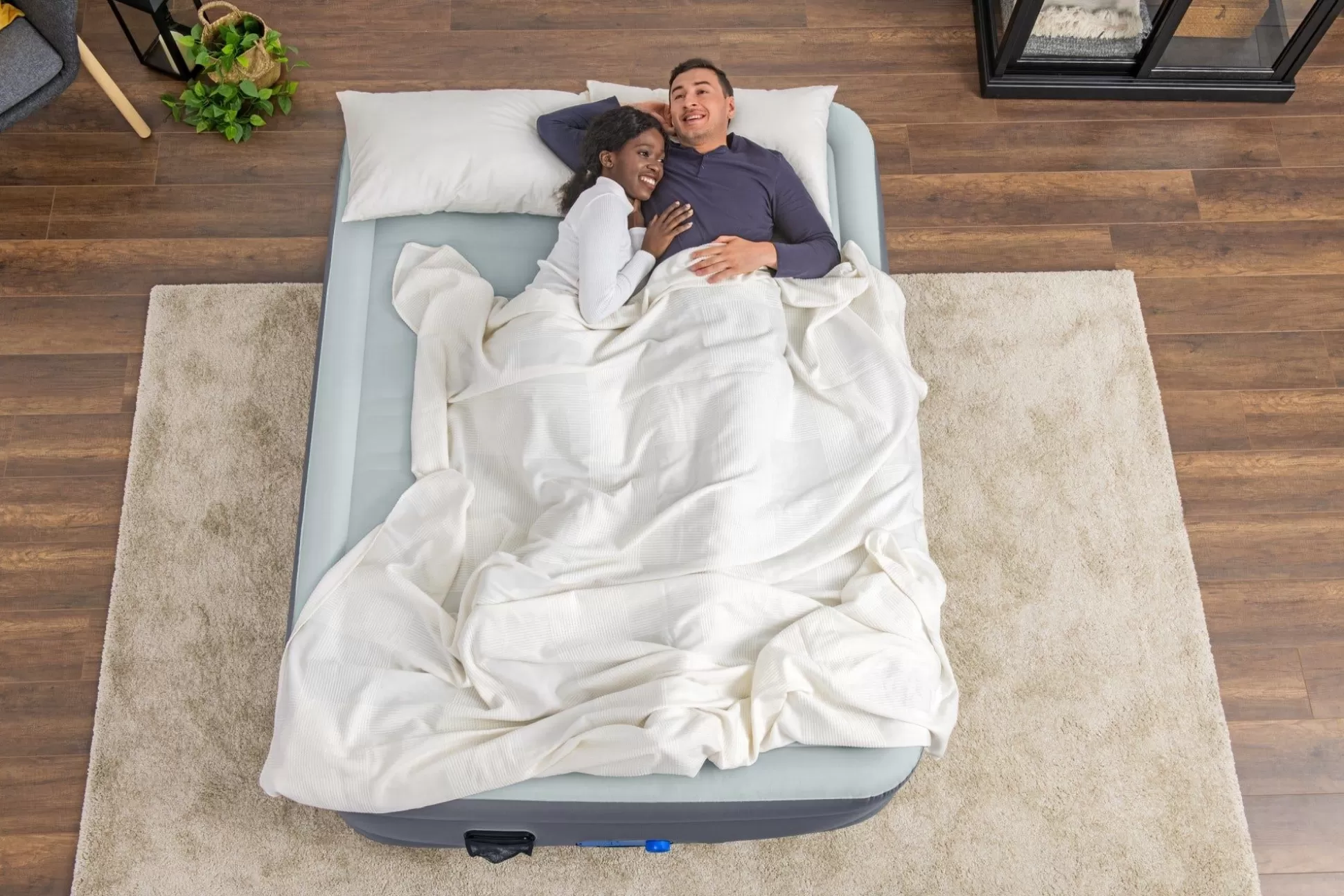 Bestway Alwayzaire Tough Guard Air Mattress Queen 20 With Built-In Dual Pump And Antimicrobial Coating Outlet