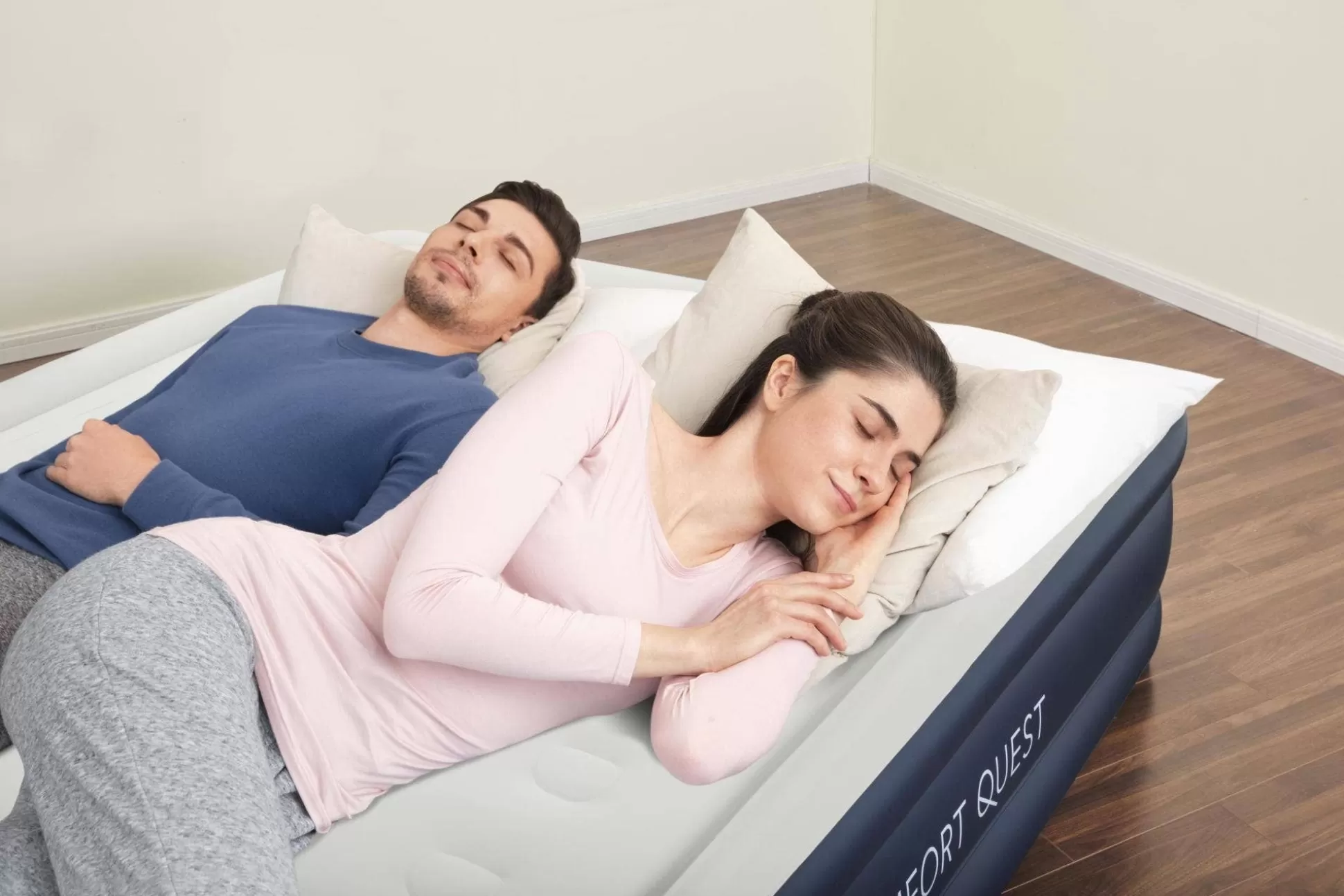 Bestway Essential Comfort Air Mattress Queen 18" With Built-In Ac Pump And Antimicrobial Coating Best