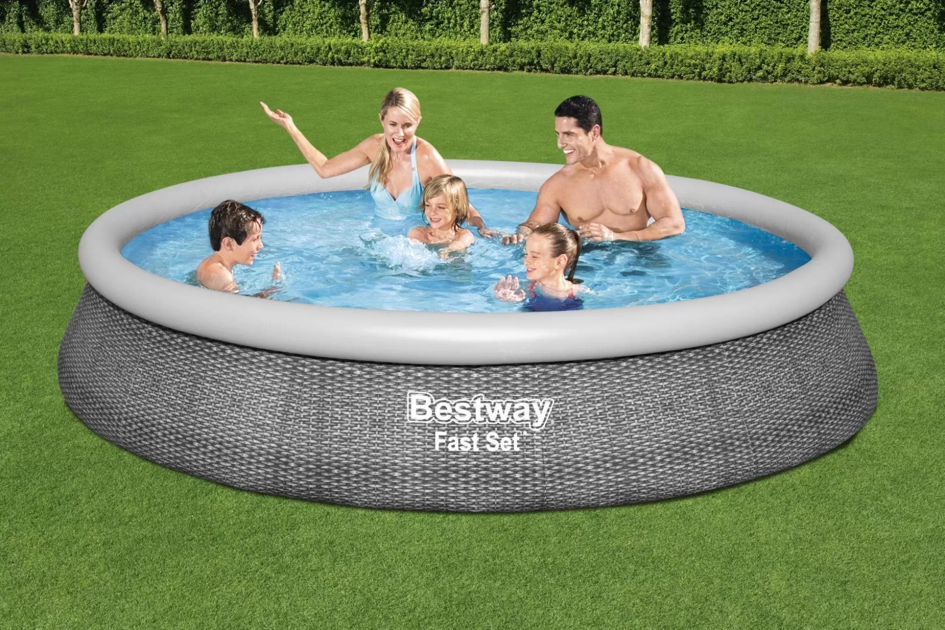 Bestway Fast Set 13' X 33" Round Inflatable Pool Set Clearance