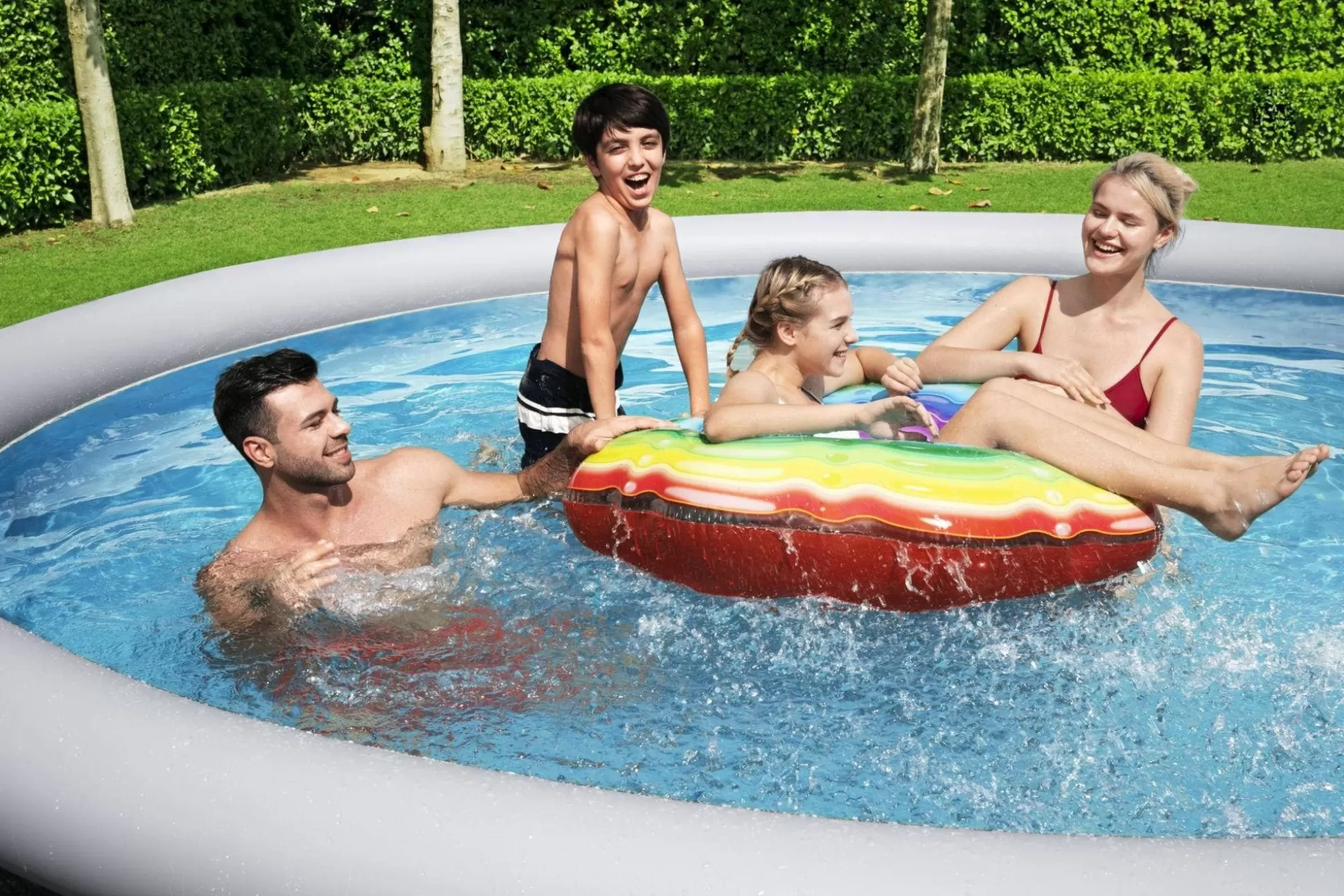 Bestway Fast Set 13' X 33" Round Inflatable Pool Set Clearance
