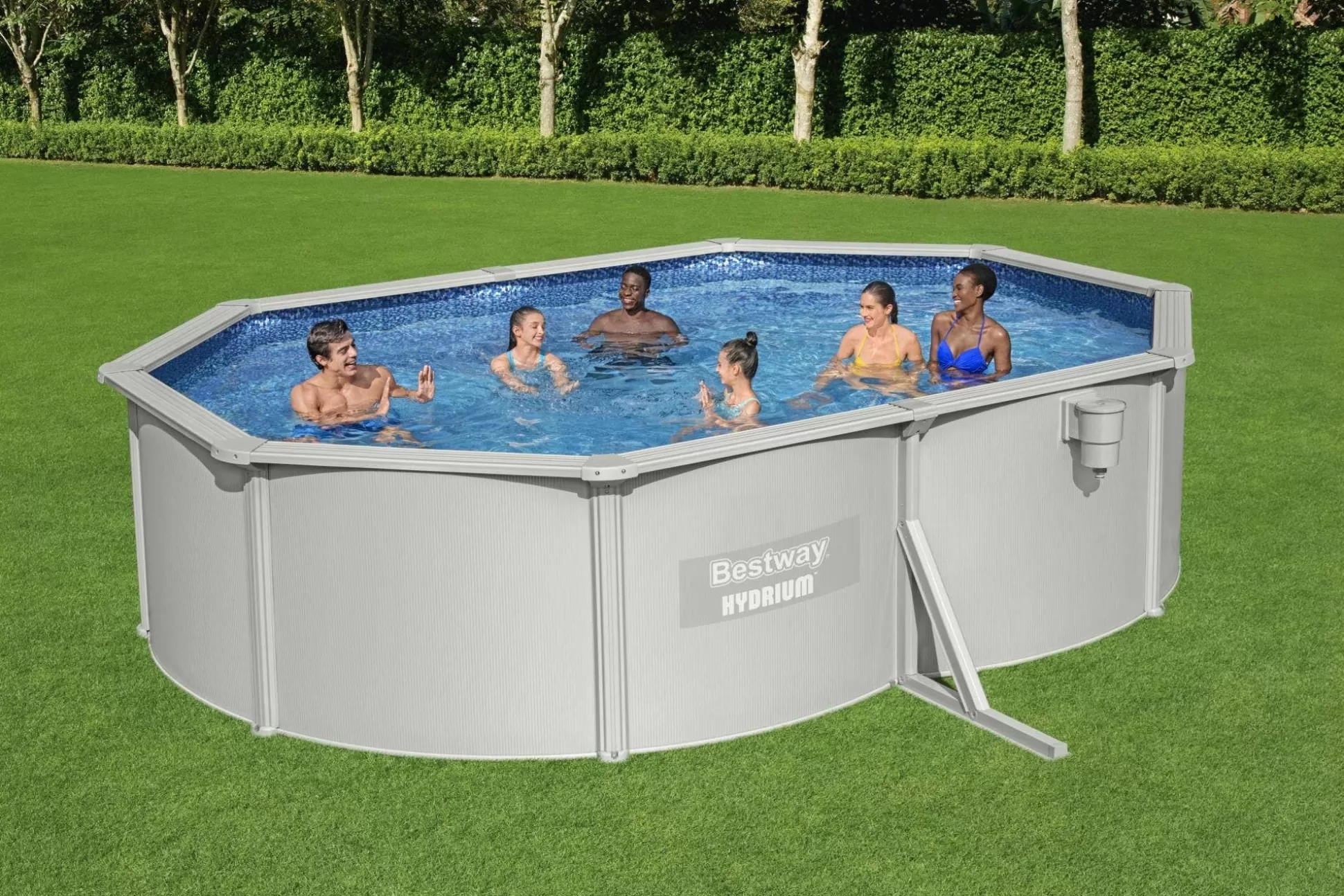Bestway Hydrium 16'5" X 12' X 48" Steel Wall Above Ground Pool Set Online