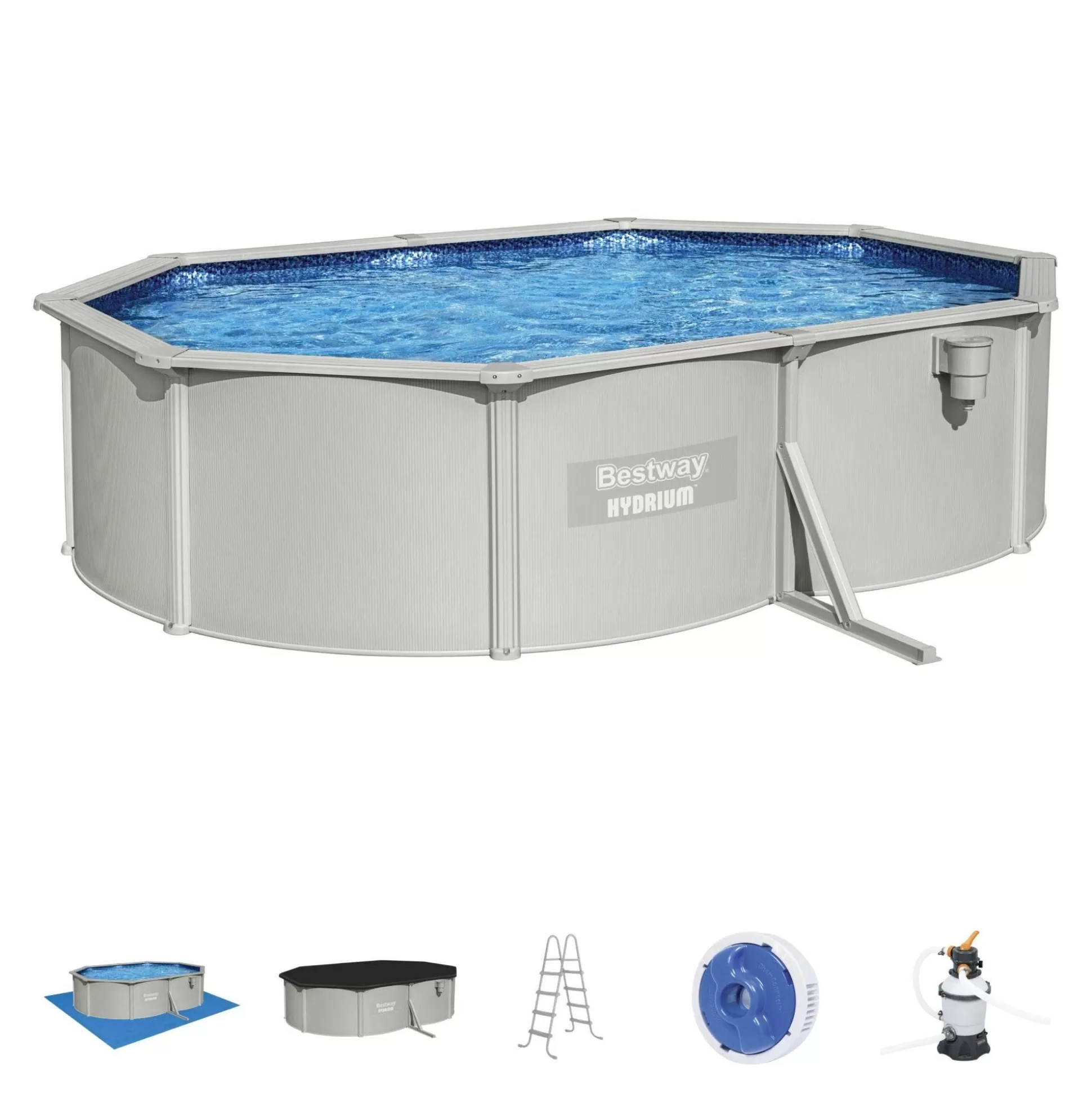 Bestway Hydrium 16'5" X 12' X 48" Steel Wall Above Ground Pool Set Online