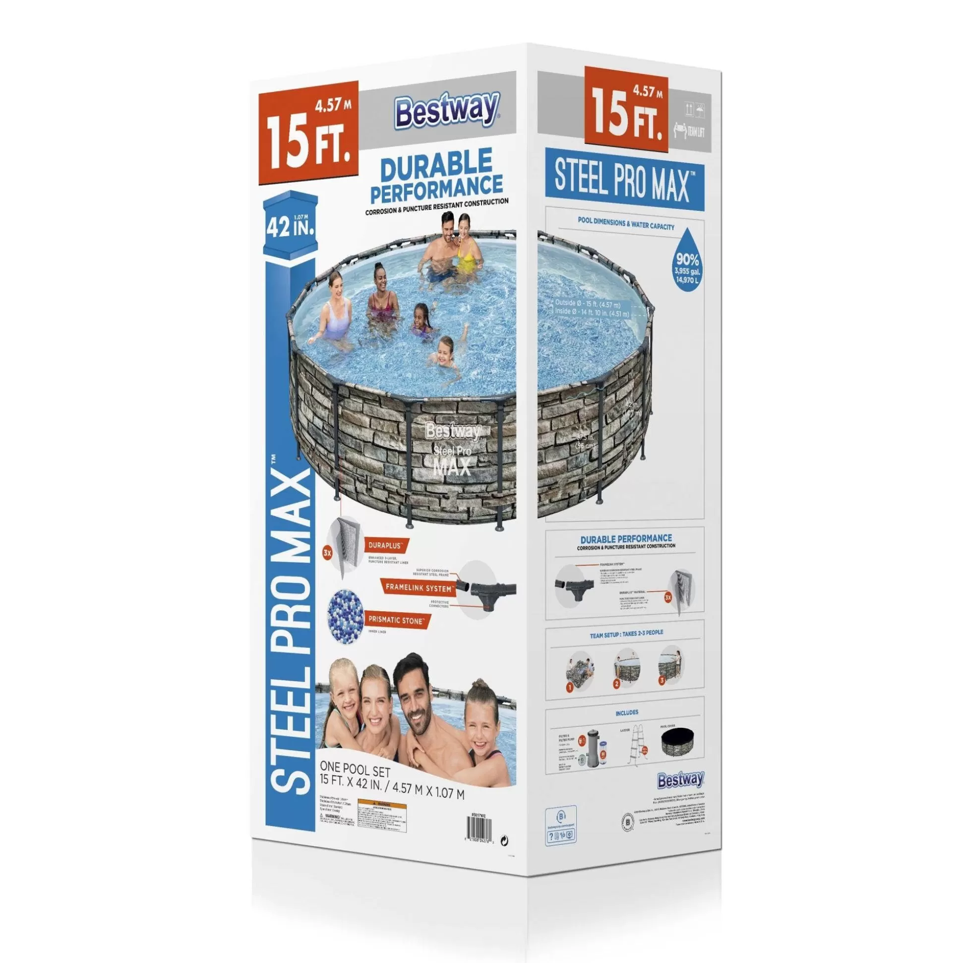 Bestway Steel Pro Max 15' X 42 Above Ground Pool Set Shop