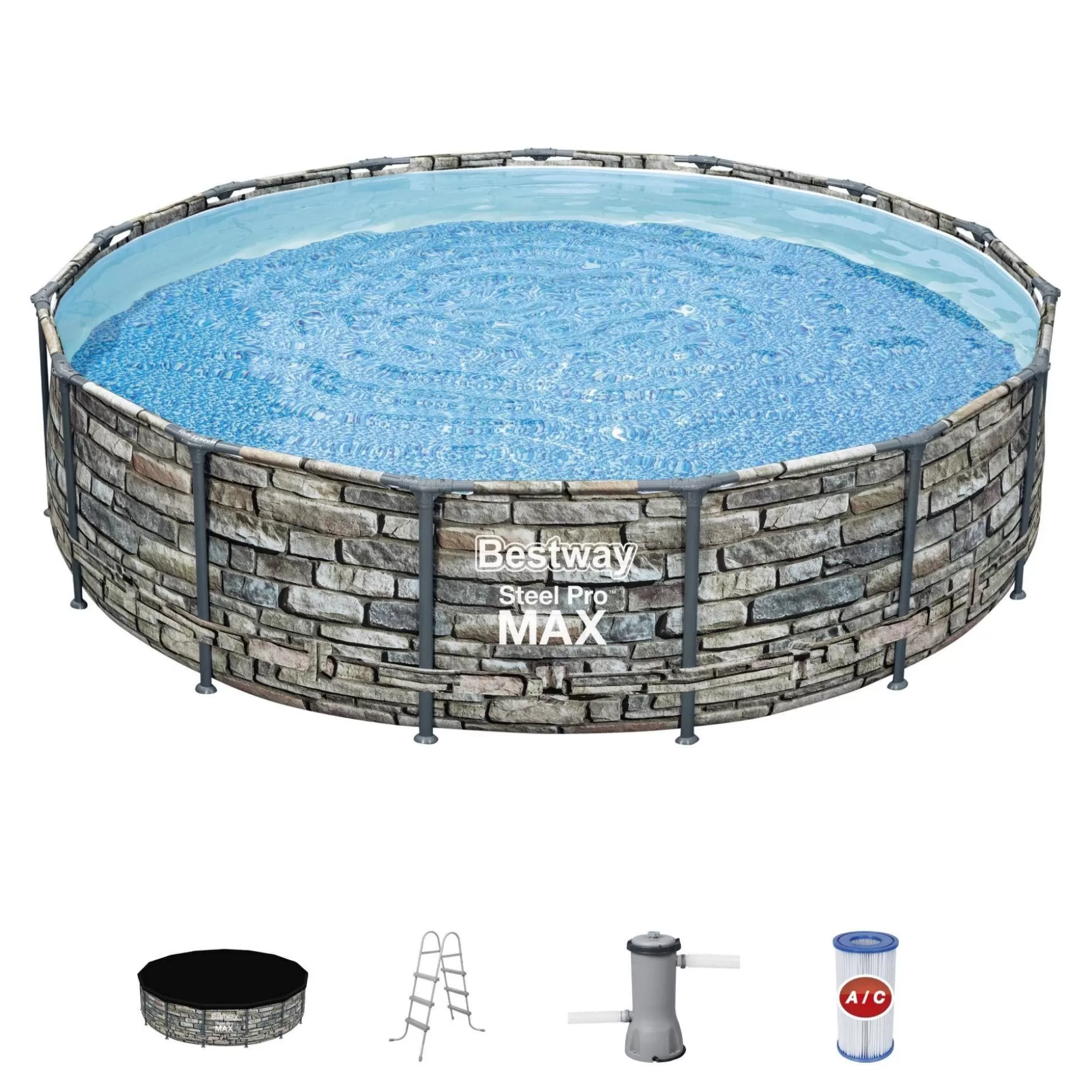 Bestway Steel Pro Max 15' X 42 Above Ground Pool Set Shop
