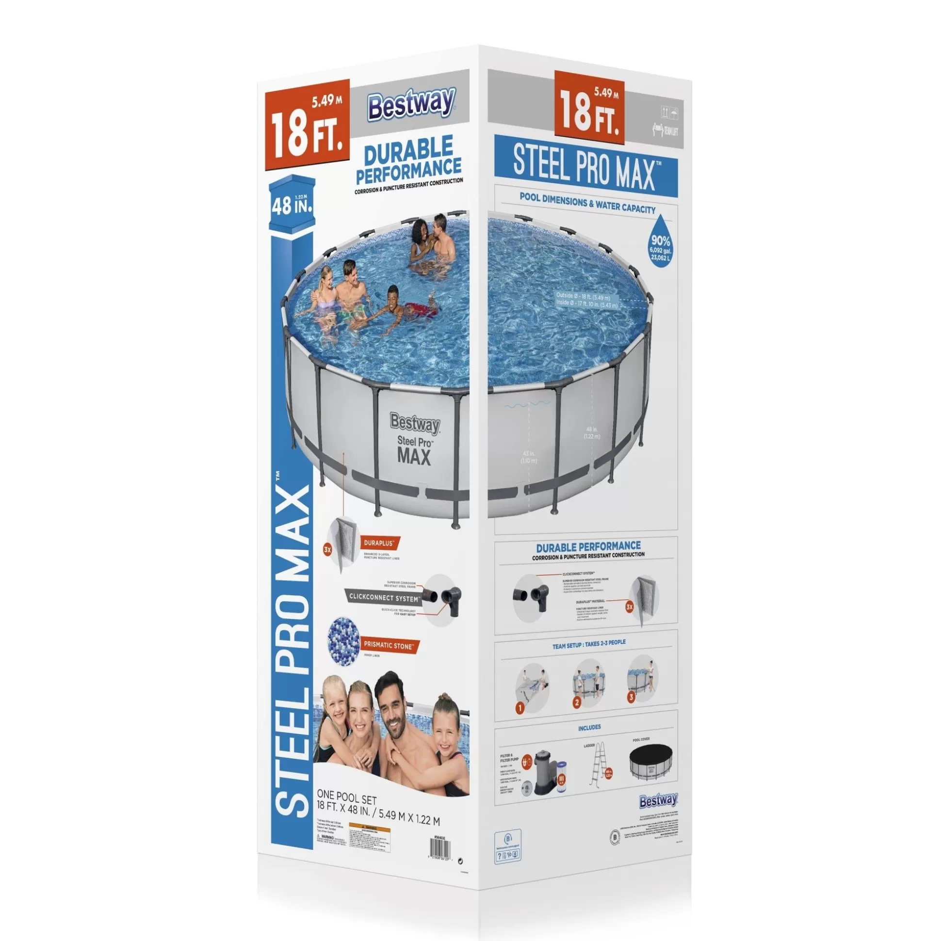 Bestway Steel Pro Max 18' X 48 Above Ground Pool Set Best