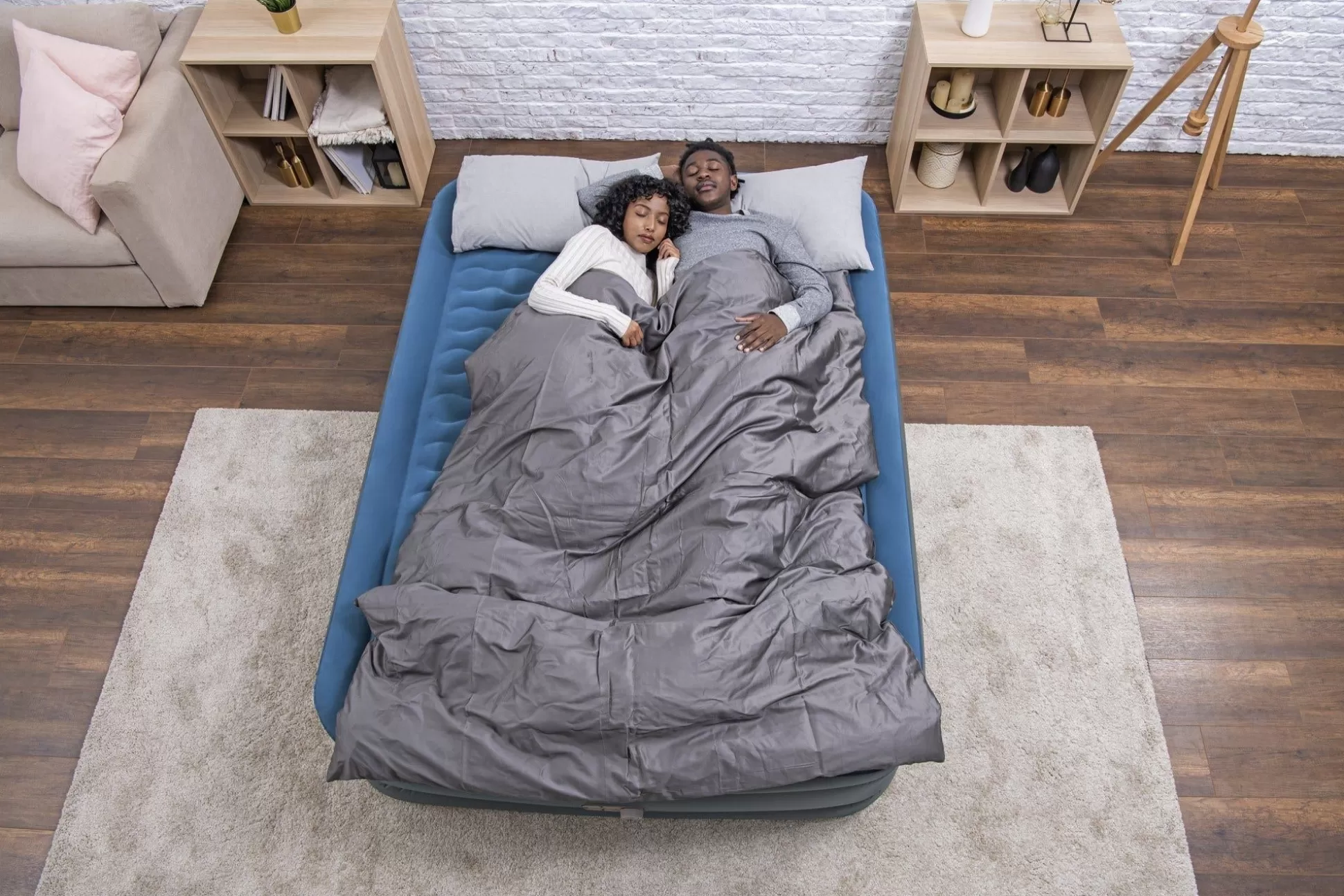 Bestway Tough Guard Air Mattress Queen 18 With Built-In Ac Pump And Antimicrobial Coating Shop