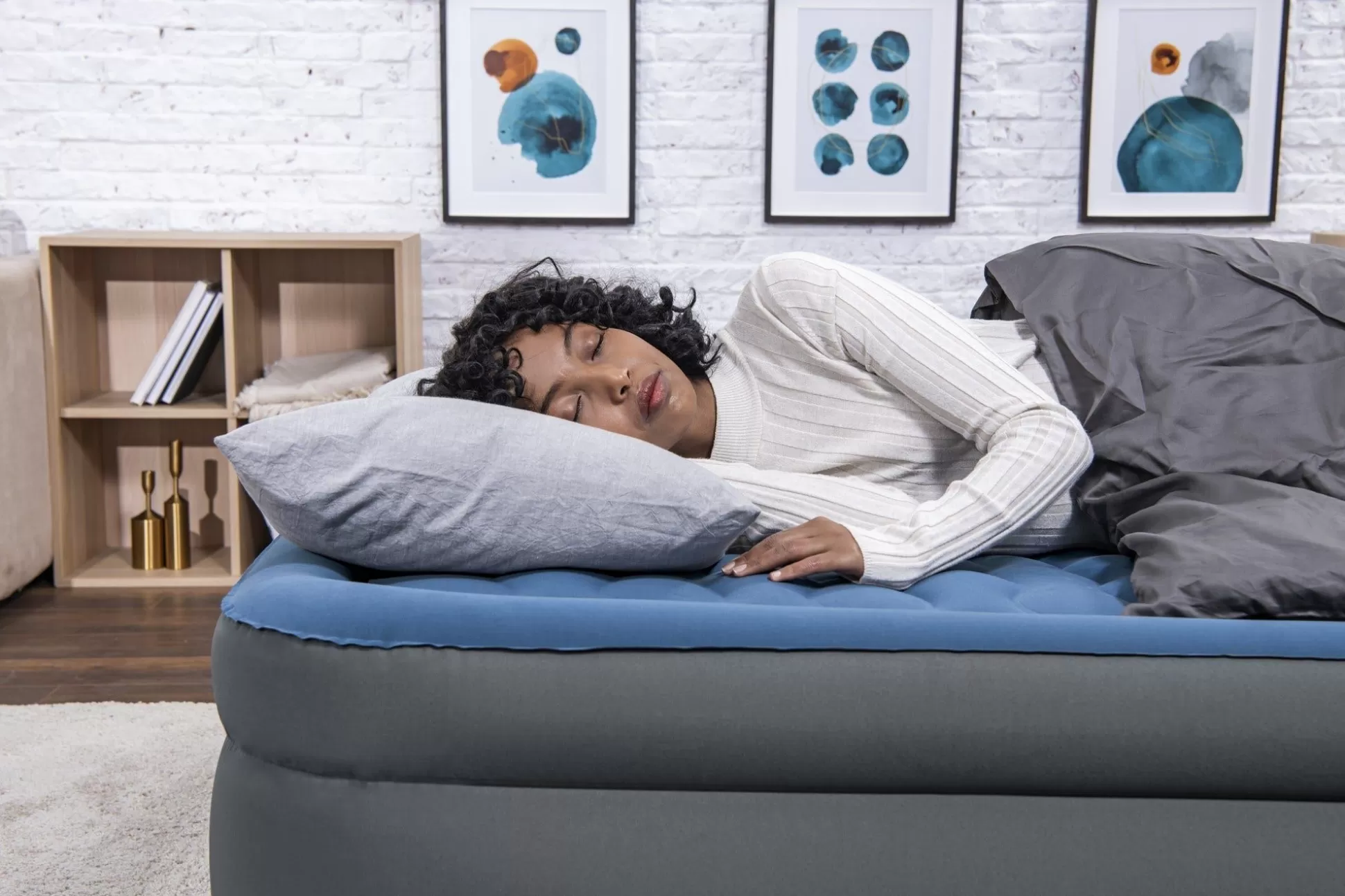 Bestway Tough Guard Air Mattress Queen 18 With Built-In Ac Pump And Antimicrobial Coating Shop