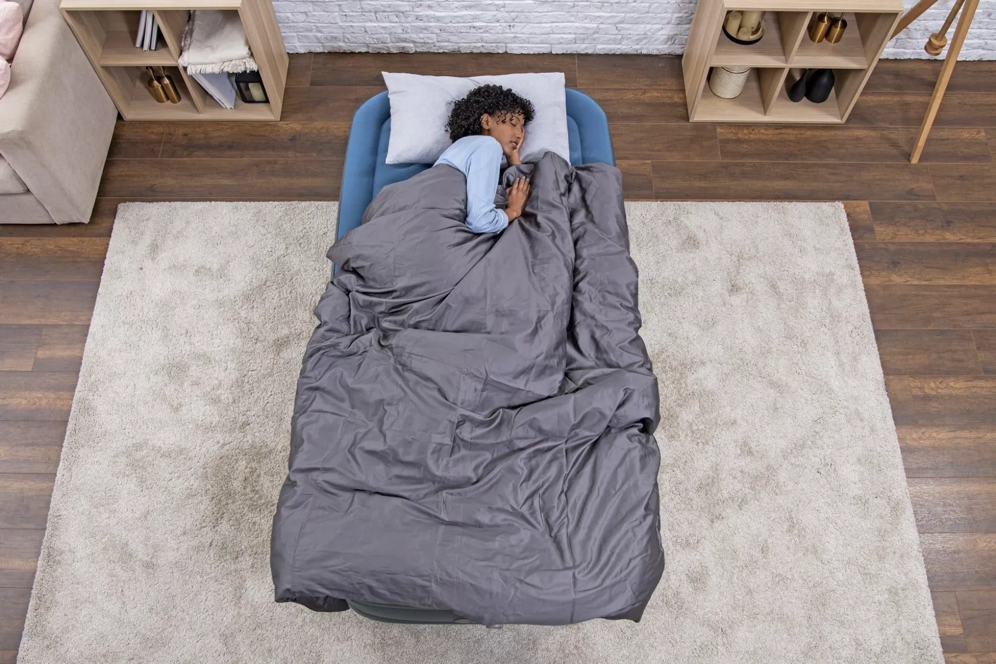 Bestway Tough Guard Air Mattress Twin 18 With Built-In Ac Pump And Antimicrobial Coating Cheap