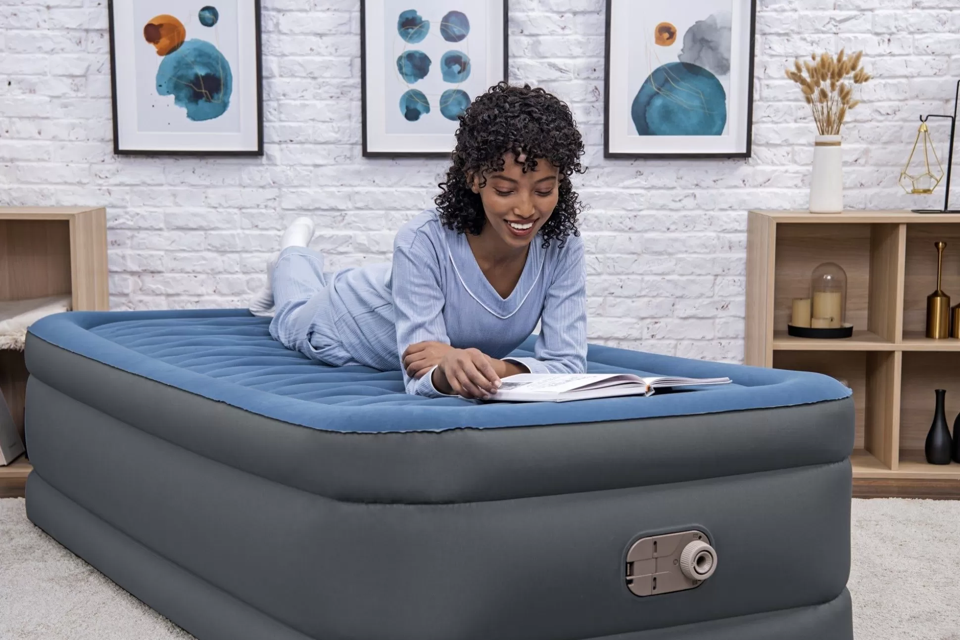 Bestway Tough Guard Air Mattress Twin 18 With Built-In Ac Pump And Antimicrobial Coating Cheap