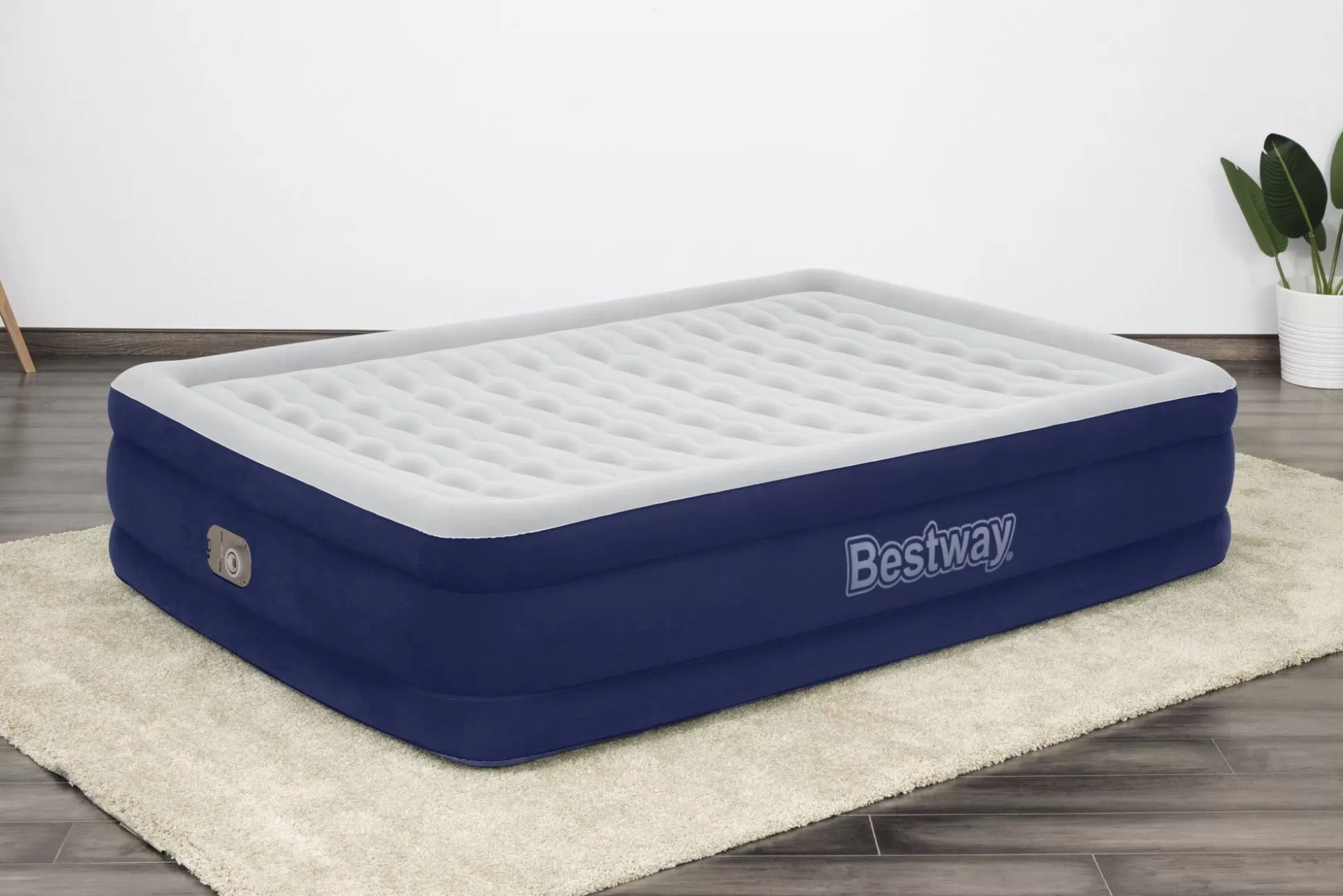 Bestway Tritech Air Mattress Full 15 With Built-In Ac Pump Included And Antimicrobial Coating Cheap