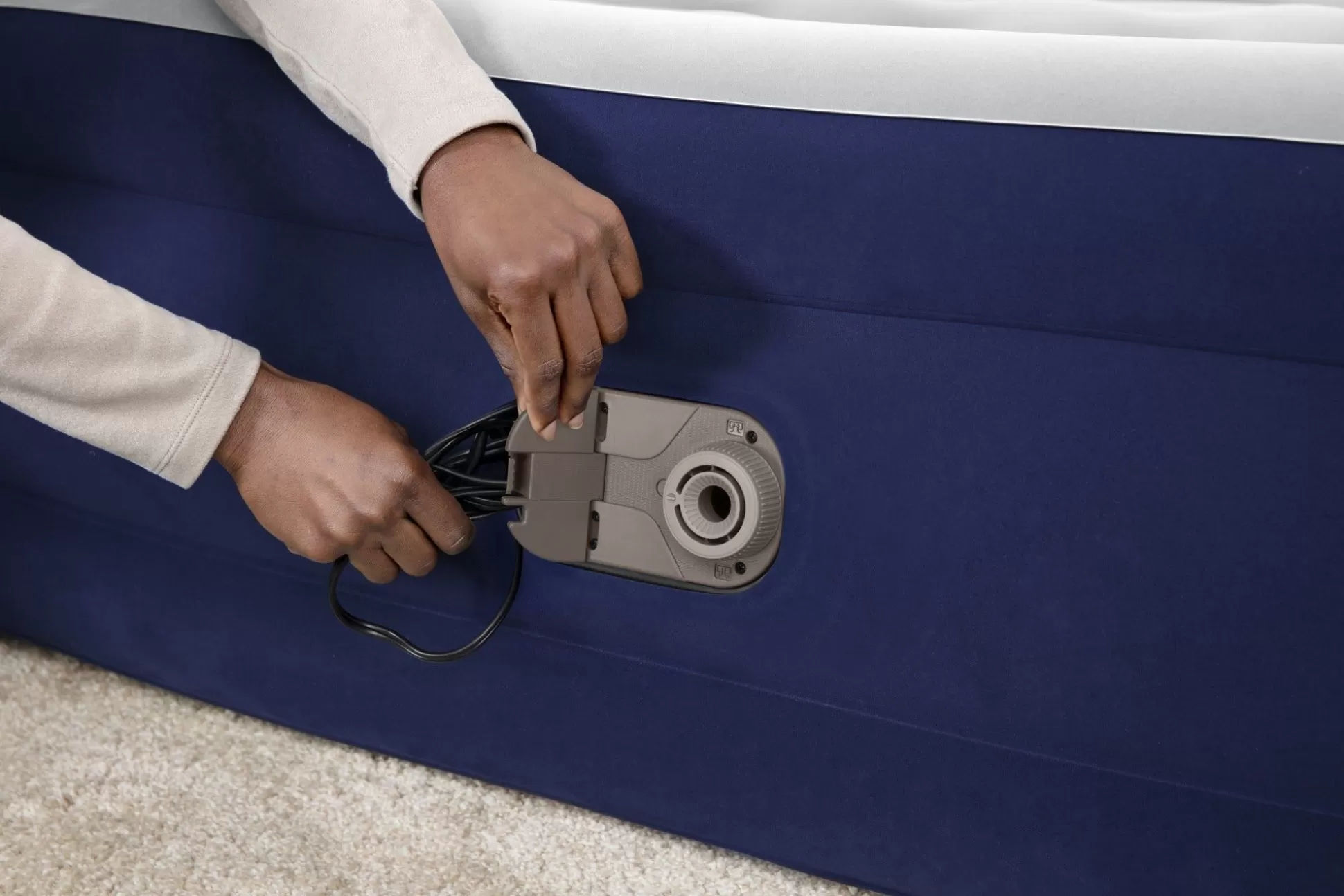 Bestway Tritech Air Mattress Full 15 With Built-In Ac Pump Included And Antimicrobial Coating Cheap
