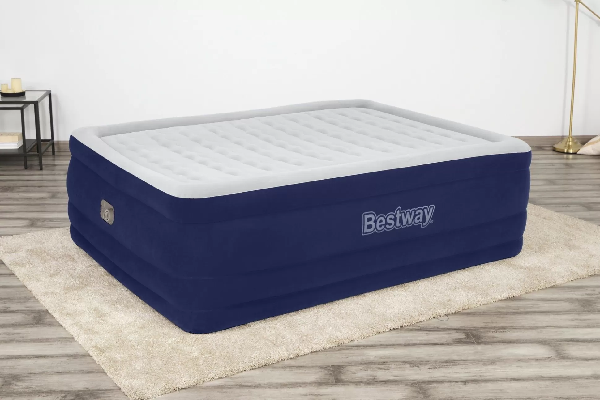 Bestway Tritech Air Mattress Queen 24 With Built-In Ac Pump Included And Antimicrobial Coating Sale
