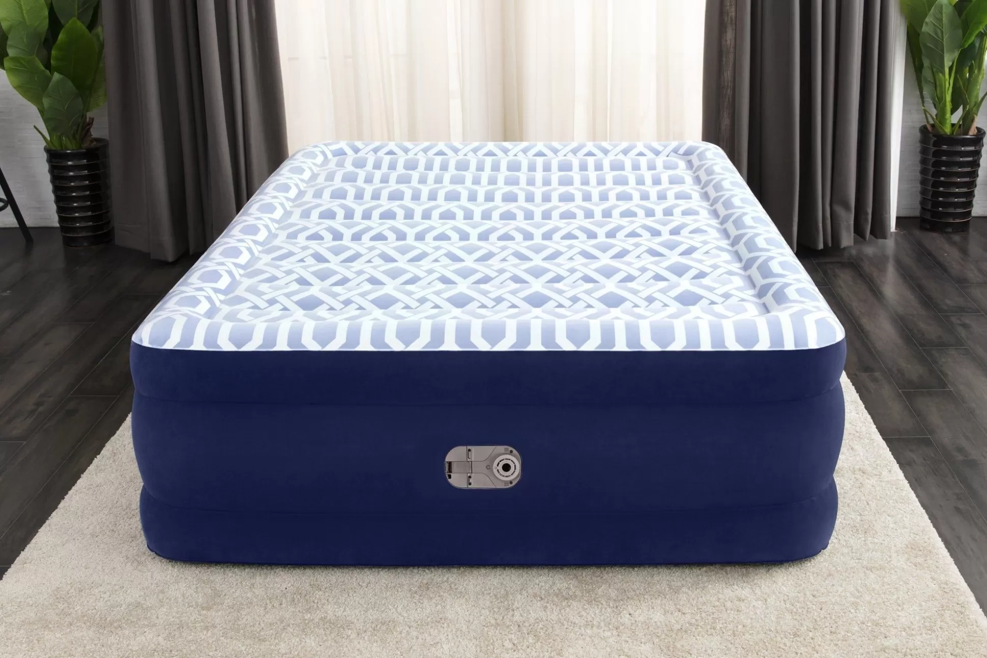 Bestway Tritech Fashion Flock Air Mattress Queen 20" With Built-In Ac Pump And Antimicrobial Coating Shop