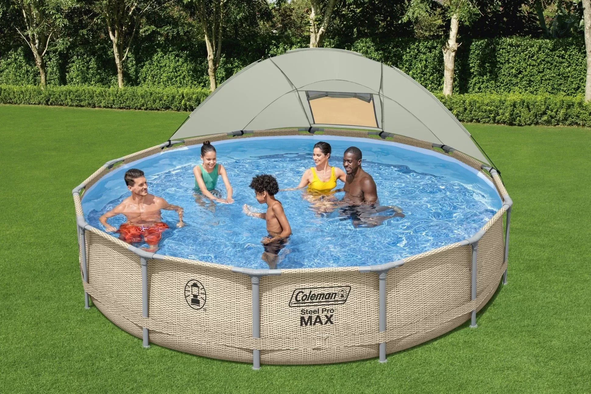 Bestway Coleman Steel Pro Max 14' X 33 Round Metal Frame Above Ground Pool Set Cheap