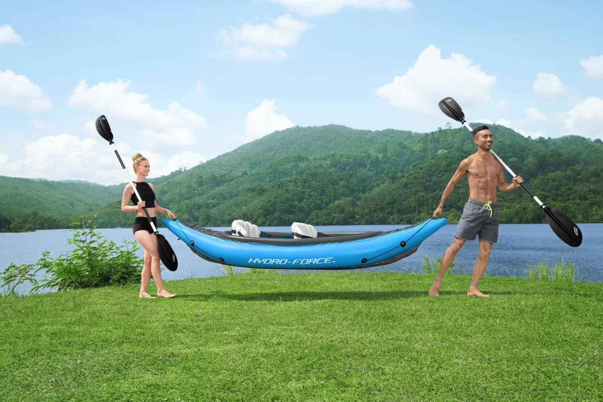 Bestway Hydro-Force Cove Champion Inflatable Two-Person Kayak Set 10' 10" Fashion