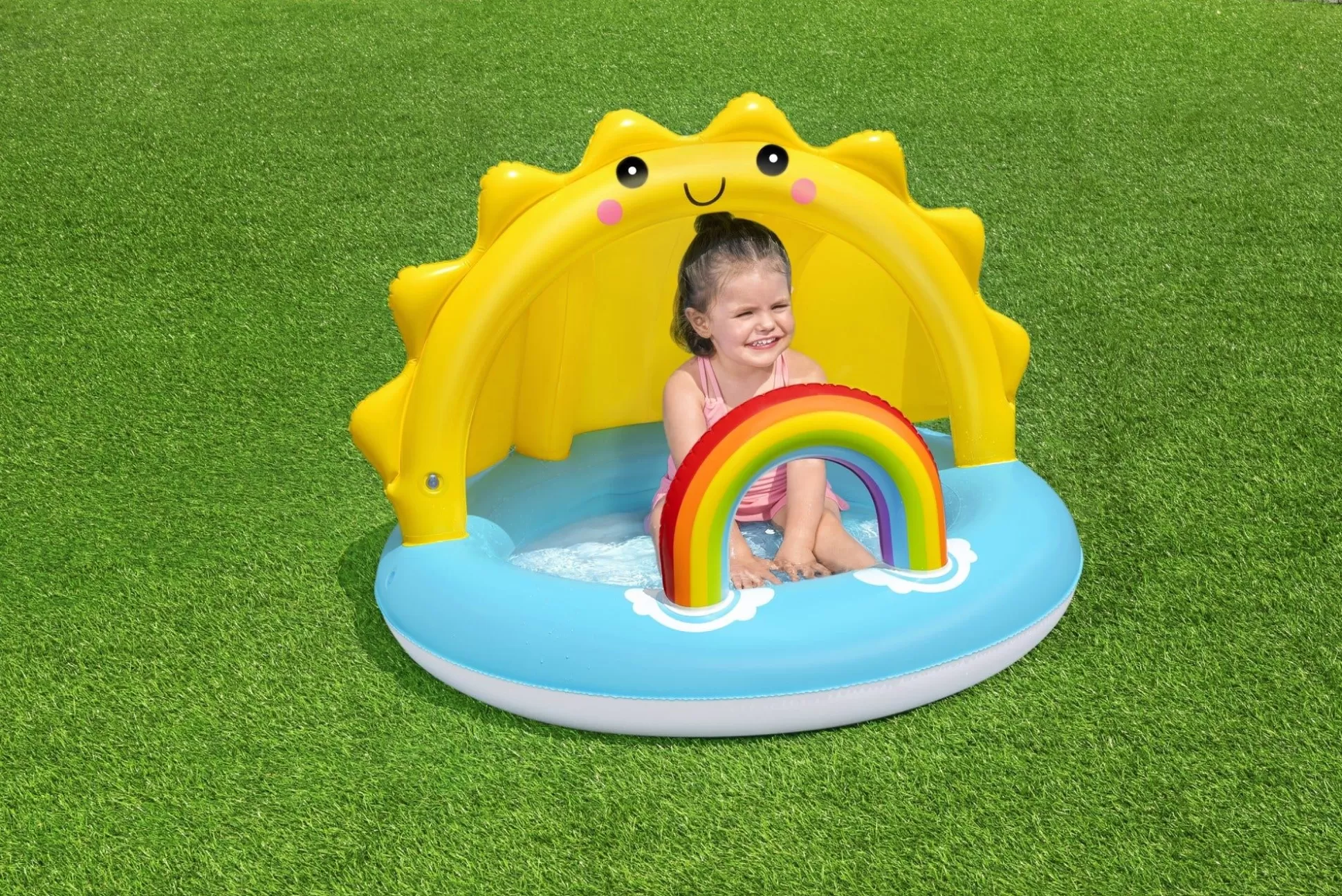 Bestway Play Day Sun Shaded Round Inflatable Baby Pool 39 X 29 Best Sale