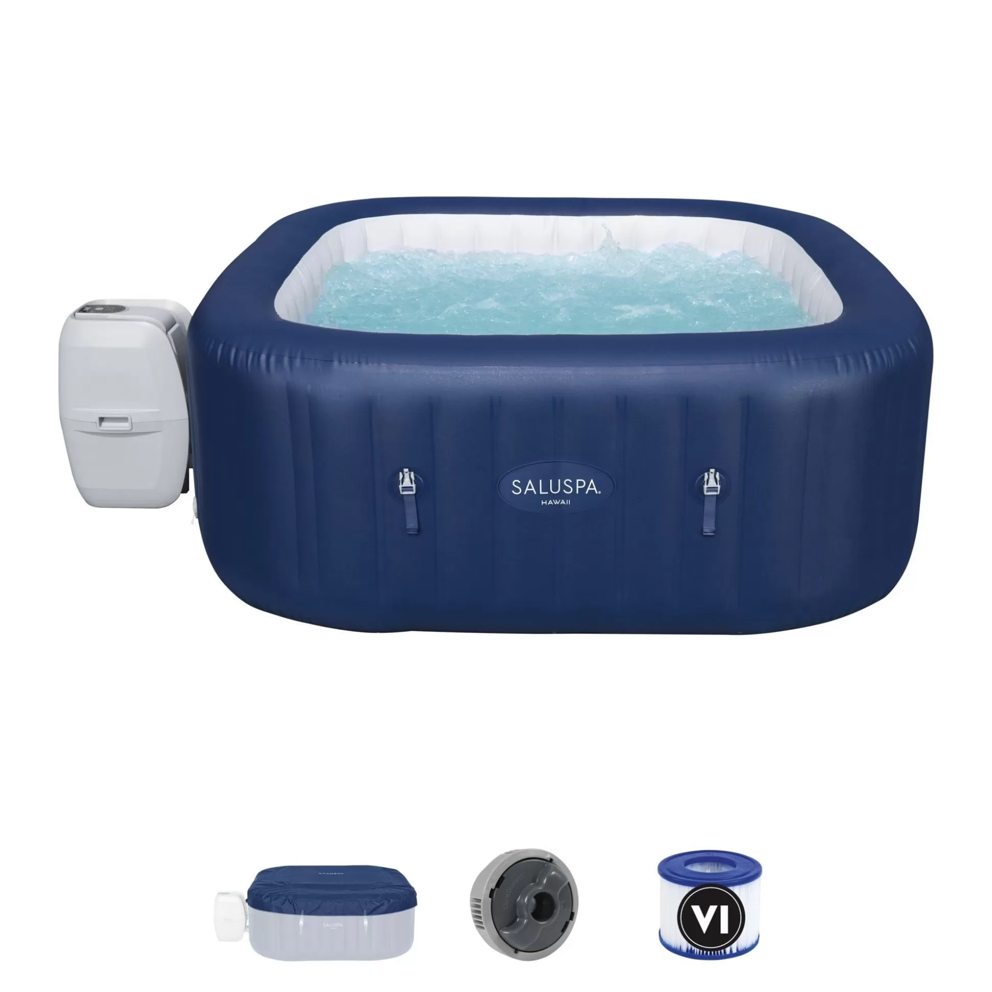 Bestway Saluspa Hawaii Energysense Smart Airjet Inflatable Hot Tub Spa 4-6 Person Hot
