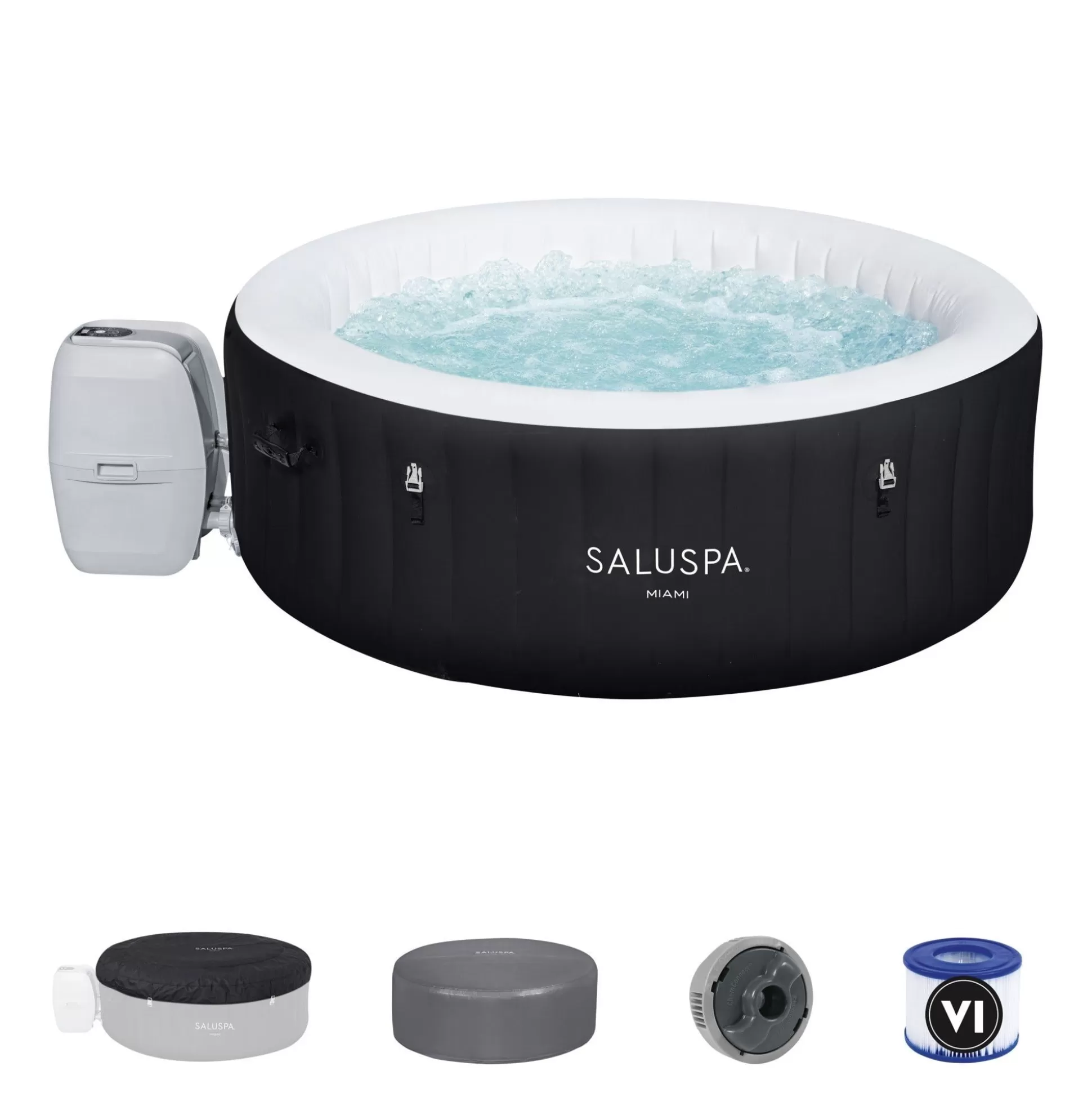 Bestway Saluspa Miami Energysense Airjet Inflatable Hot Tub Spa 2-4 Person Best