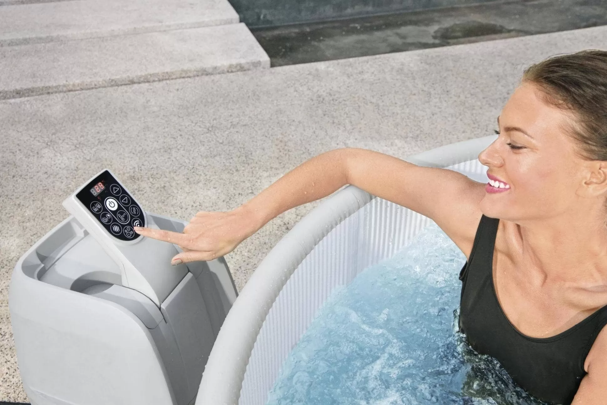 Bestway Saluspa Vancouver Airjet Plus Inflatable Hot Tub With App Control 3-5 Person Hot
