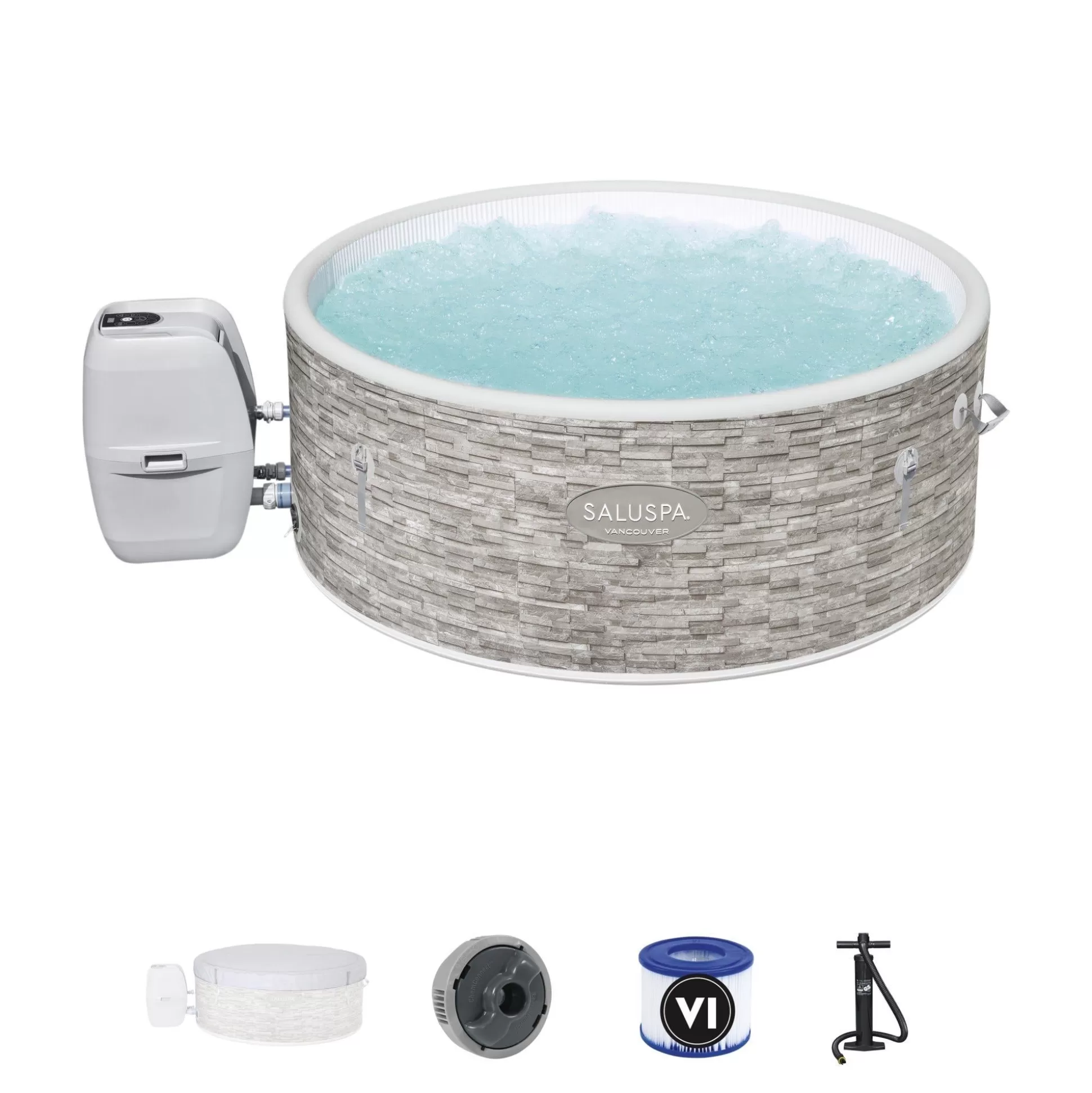 Bestway Saluspa Vancouver Airjet Plus Inflatable Hot Tub With App Control 3-5 Person Hot