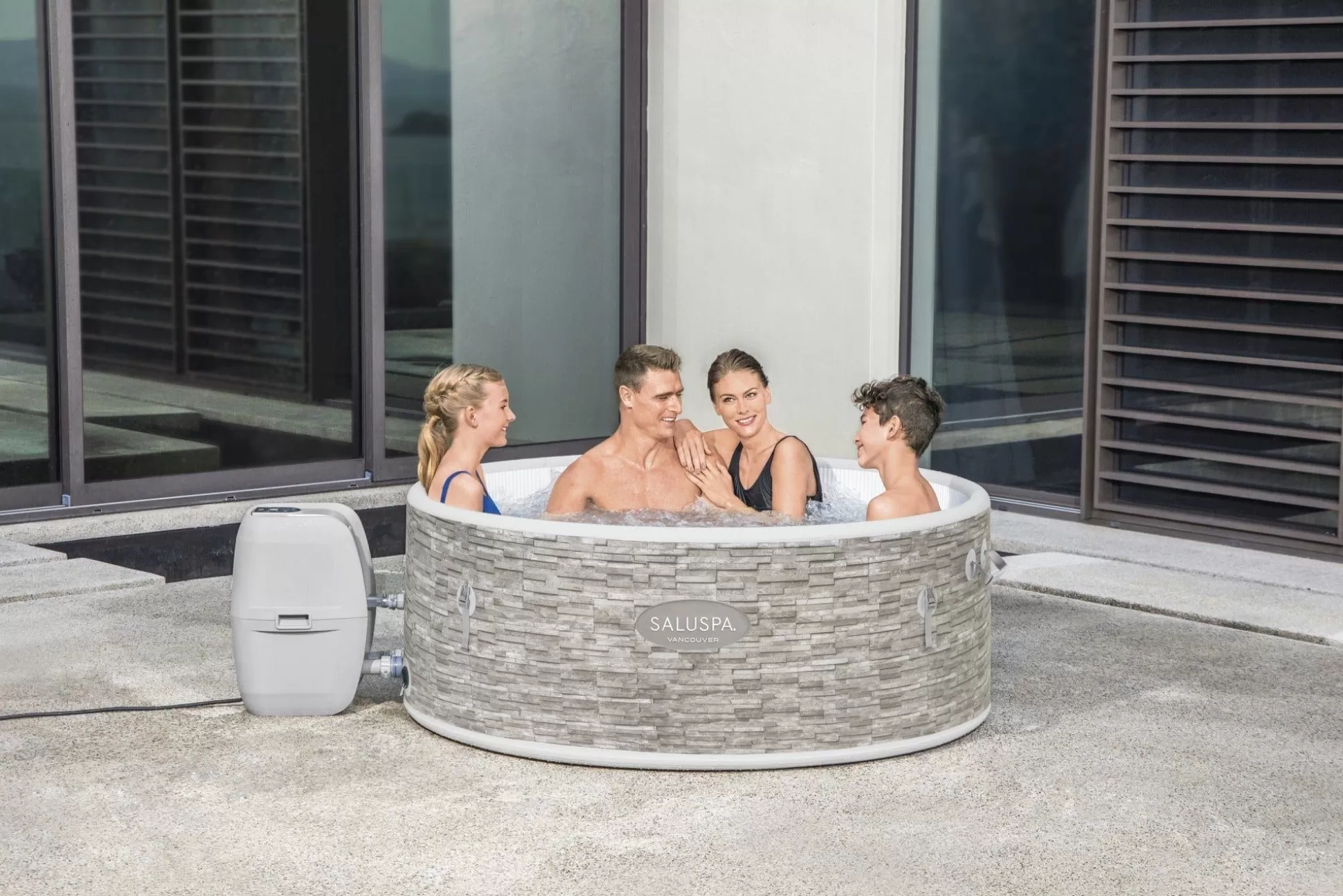 Bestway Saluspa Vancouver Airjet Plus Inflatable Hot Tub With App Control 3-5 Person Hot